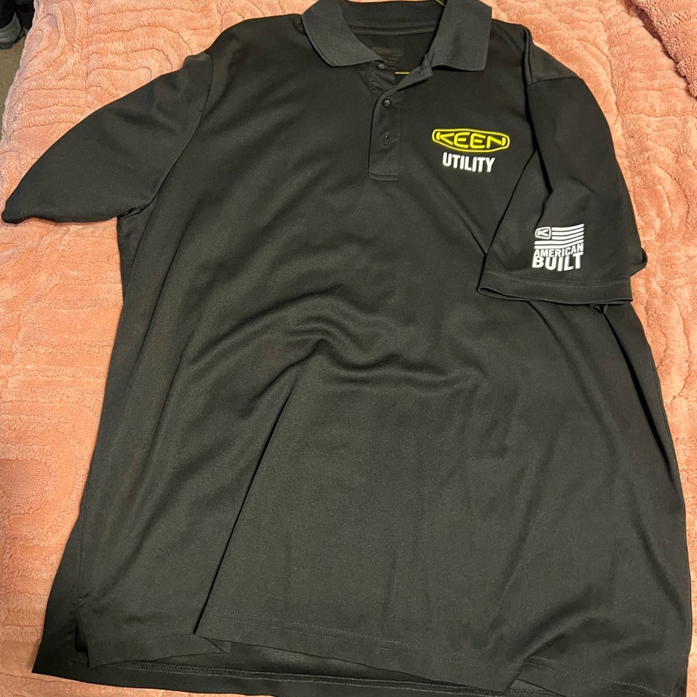 Keen Black Polo Shirt with Yellow Logo